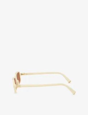 MIU MIU MU 11ZSF Rectangle-Acetate Sunglasses in WHITE, additional product view 2
