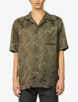 DRIES VAN NOTEN Carltone Jacquard Satin Shirt detail 3