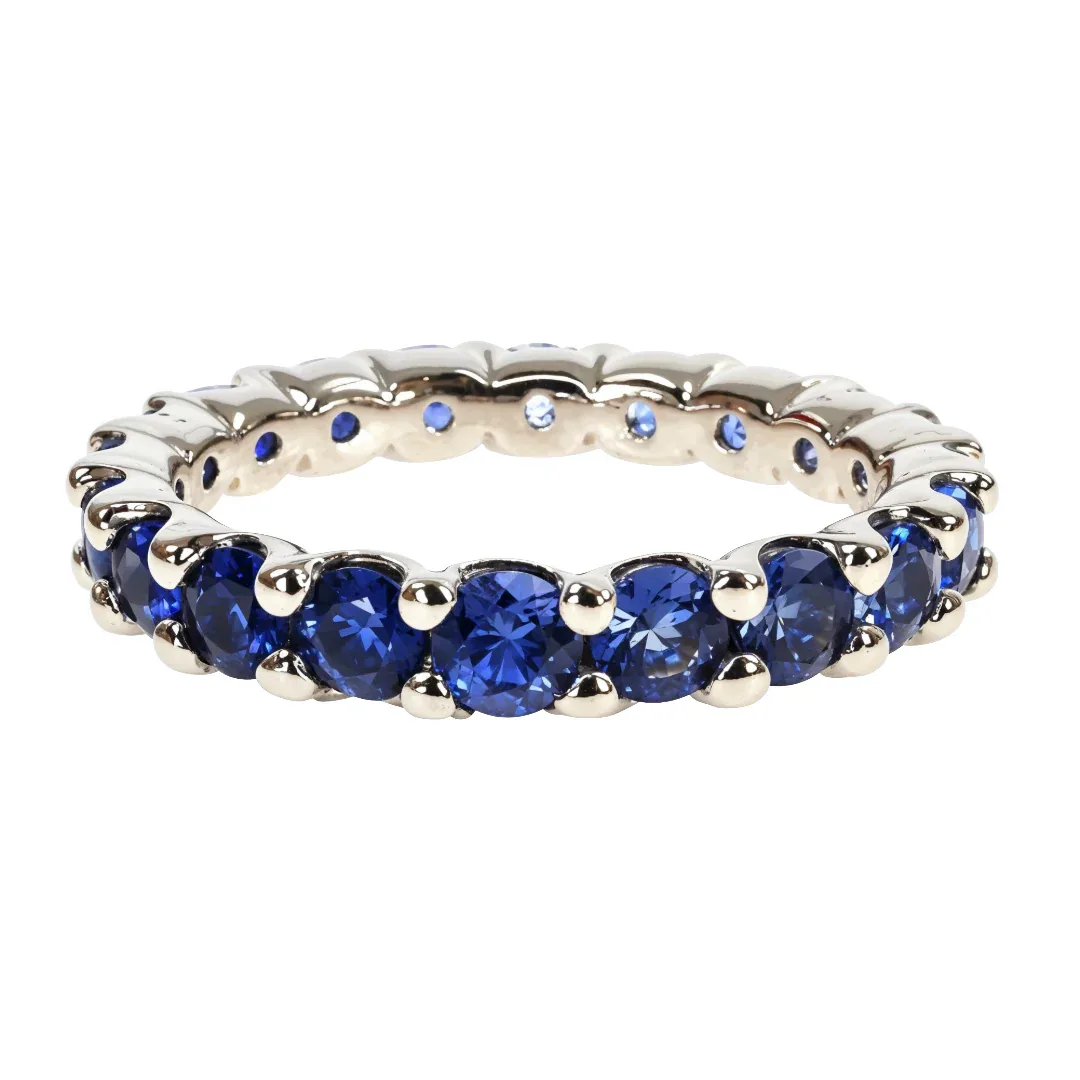 PIA - For Him GEMSTONES Blue Graduated Sapphire Eternity Ring 67901 in Rose / 5 – Ring