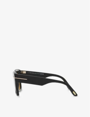 TOM FORD FT1191 Luna Rectangle-Frame Acetate Sunglasses detail 3