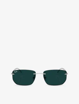 RAY-BAN RB3768 Irregular-Frame Metal Sunglasses detail 2