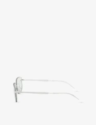 RAY-BAN RB3768 Irregular-Frame Metal Sunglasses detail 3