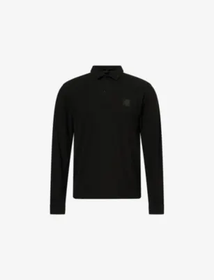 STONE ISLAND Brand-Patch Ghost Jersey Crepe Polo Shirt