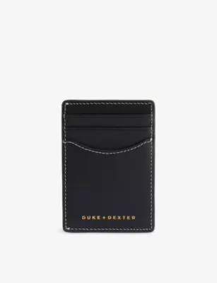 DUKE & DEXTER Graphic-Print Leather Card Holder detail 3