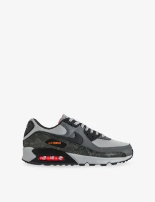 For Him Air Max 90 Leather And Mesh Trainers - 7.5 in MULTI COLOR BLACK SMOKE – Mens | Trainers | Lace up trainers