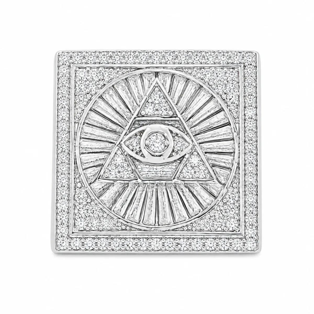 MARYAM - For Him SILVER .925 Silver Diamond Pyramid Evil Eye For Him Ring 66461 in 10 – Ring