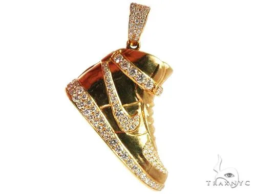 RINA - For Him FACTORY Diamond Sneaker Shoe Pendant 64735 in Yellow Gold – Pendant