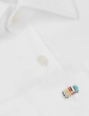PAUL SMITH Mini Striped Metal Cufflinks detail 2