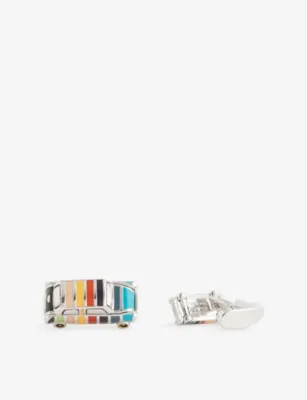 PAUL SMITH Mini Striped Metal Cufflinks