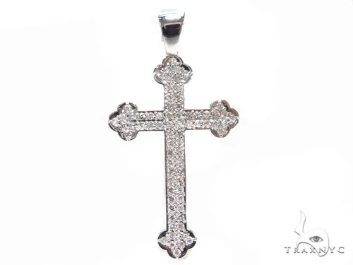 RINA - For Him FACTORY Prong Diamond Cross Crucifix 40669 in Rose Gold – Pendant