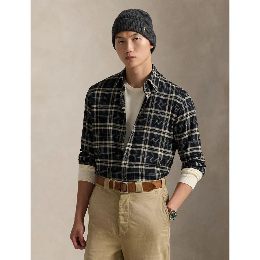 Polo Ralph Lauren Men's Brushed Check Flannel Long Sleeve Shirt detail 2