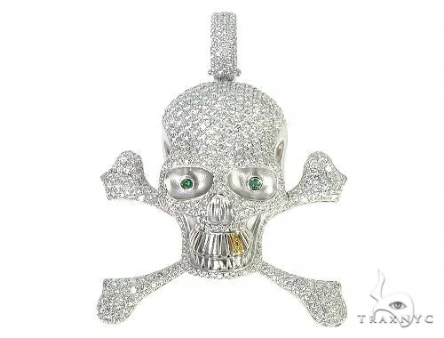 RINA - For Him CUSTOM Custom Made Diamond Skull Pendant 66258 in Rose Gold – Pendant