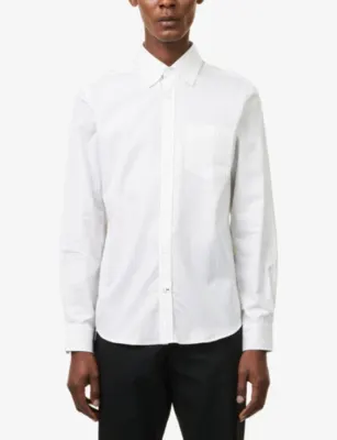 DUNHILL Stripe-Print Pointed-Collar Cotton Shirt detail 3