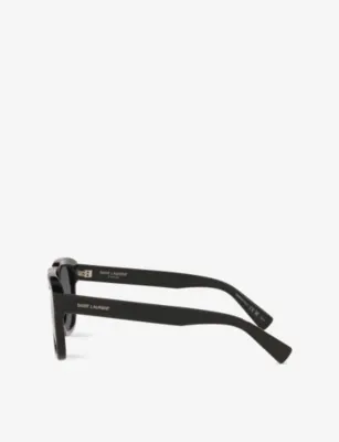 SAINT LAURENT SL 558 Square-Frame Acetate Sunglasses detail 3