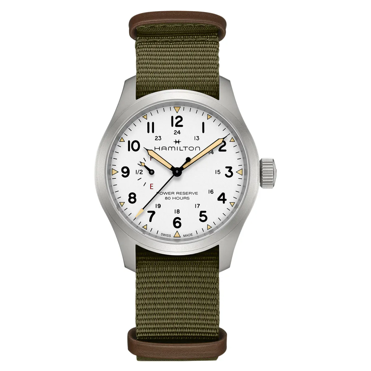 Hamilton Khaki Field Mechanical 40mm Mens Watch White