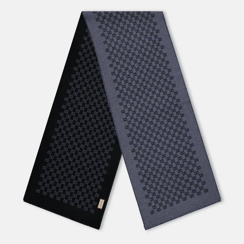 Gucci Men's GG Jacquard Wool Scarf