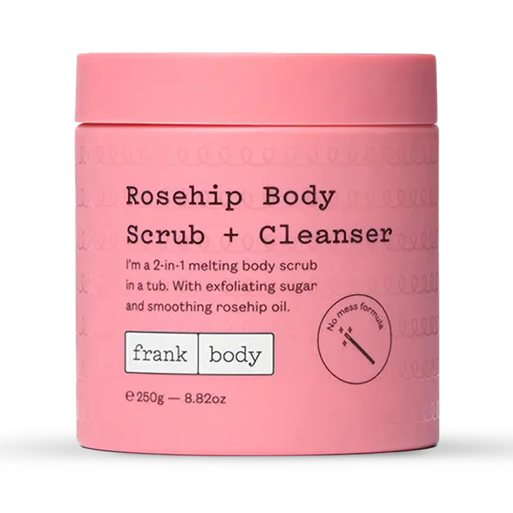 Frank Body Rosehip Body Scrub + Cleanser 250g
