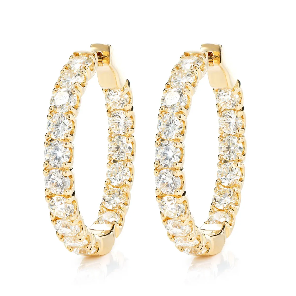 For Him 25pt Diamond Inside Outside Hoop Earrings in Rose Gold / Lab Grown Diamond – Earring