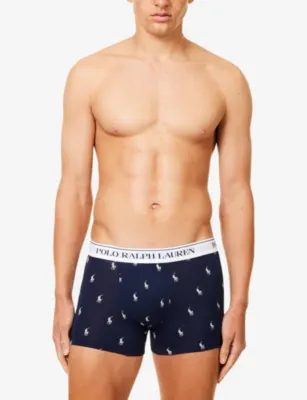 POLO RALPH LAUREN Pack of three branded-waistband stretch-cotton trunks detail 2