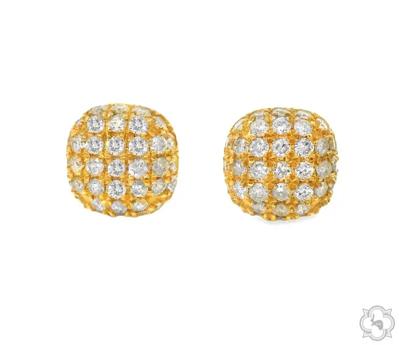 ANNA - CONSCIOUS DIAMONDS 14k Gold Diamond Cluster Earrings 64839 in Yellow Gold – Earrings
