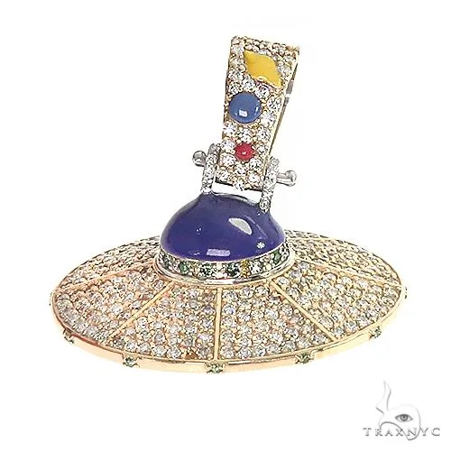 RINA - For Him CUSTOM 3D UFO Glow In The Dark Enamel Pendant 67060 in Rose Gold – Pendant
