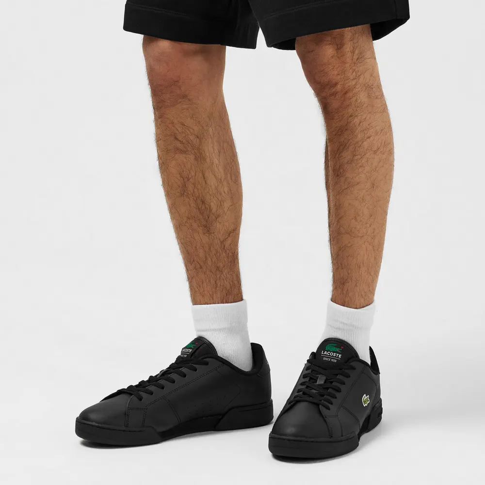 Lacoste Carnaby Cup Leather Sneakers in Black/Black, additional product view 2