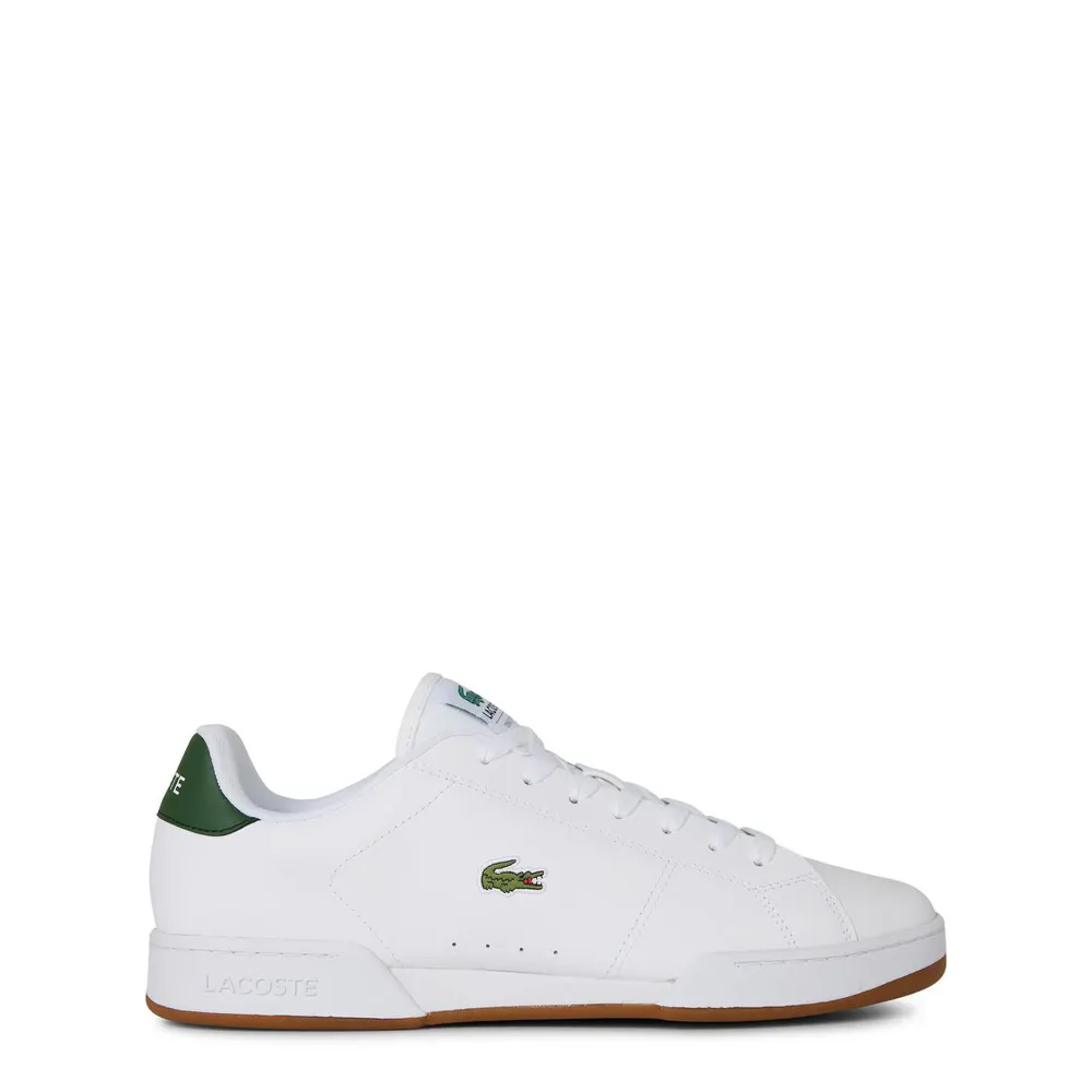 Lacoste Carnaby Cup Leather Sneakers in White/Green/Gum – Footwear