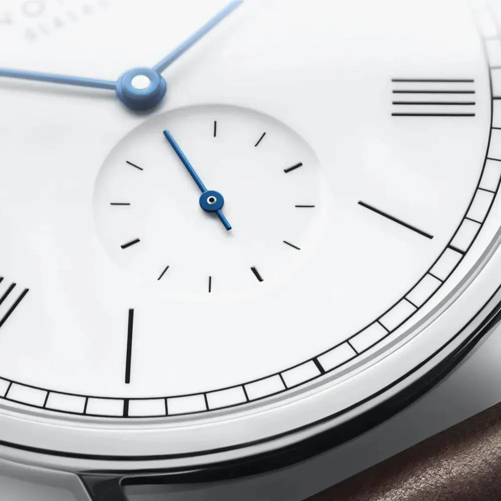 NOMOS Glashutte Ludwig Enamel 38mm Watch in White, additional product view 3