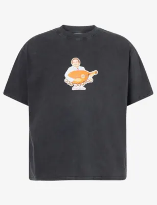 NOT BORING Abdo On Oud Graphic-Print Cotton T-Shirt