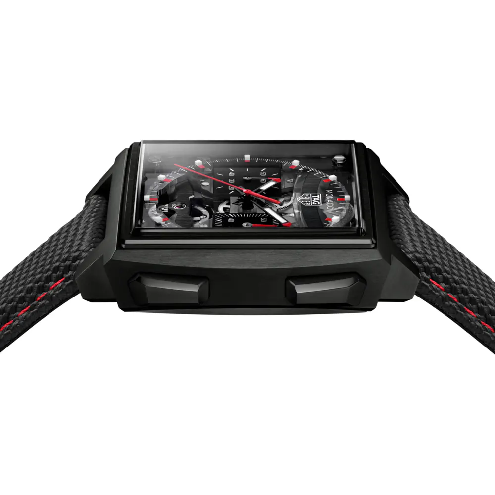 TAG Heuer Monaco Evergraph 40mm Mens Watch Black in Black, additional product view 2