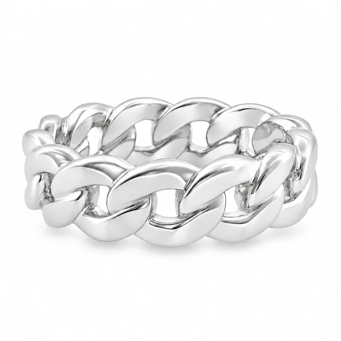 MARYAM - For Him SILVER .925 Silver 6mm Miami Cuban Link Ring 67413 in 10 – Ring