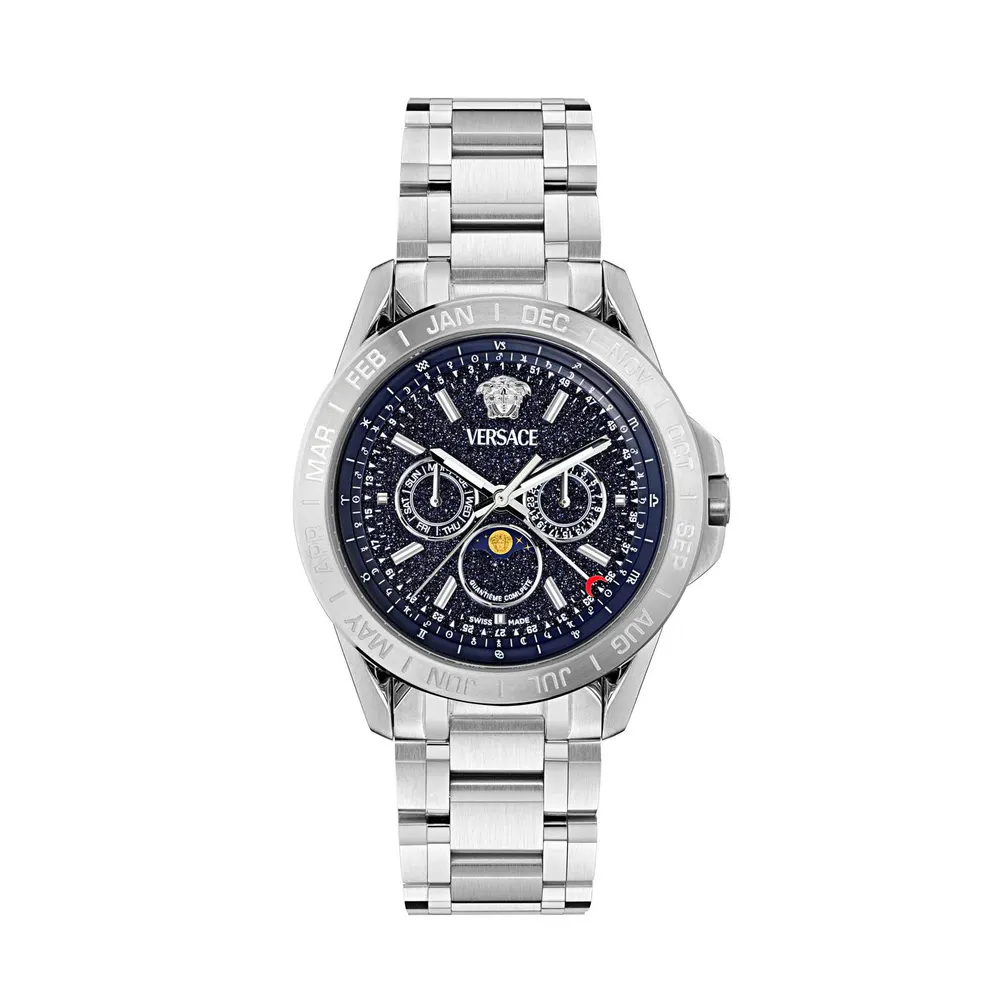 Versace Versace Wtch Sn71 in Blue/Silver – Accessories