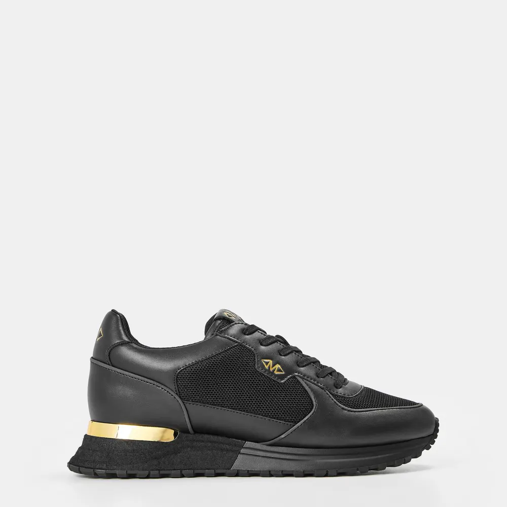 Mallet Men's Boundary Low-Top Trainers in Black/Gold – Footwear