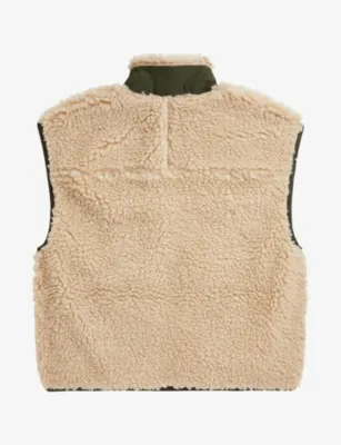POLO RALPH LAUREN Faux-Shearling Knit Gilet in Classic Tan Multi, additional product view 2