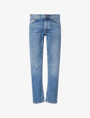 NUDIE JEANS Solid Ollie Straight-Leg Denim Jeans - 32/32 in WORN VINTAGE – Mens | Jeans | Slim