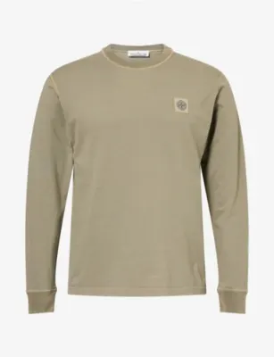 STONE ISLAND Dyed Long-Sleeve Cotton T-shirt