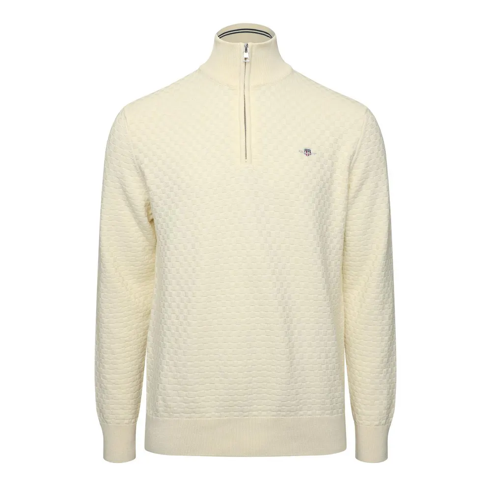 Gant Men's Micro Texture 1/4 Zip Fleece Top