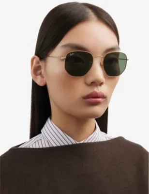 RAY-BAN Rb3548N hexagonal sunglasses detail 2
