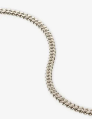 TOM WOOD Curb M Rhodium-Plated 925 Sterling Silver Bracelet - 7in detail 3