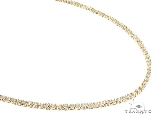 RINA - For Him FACTORY 14K Yellow Gold Diamond Tennis Chain 22 Inches 2mm 65776 in Rose Gold – Chain