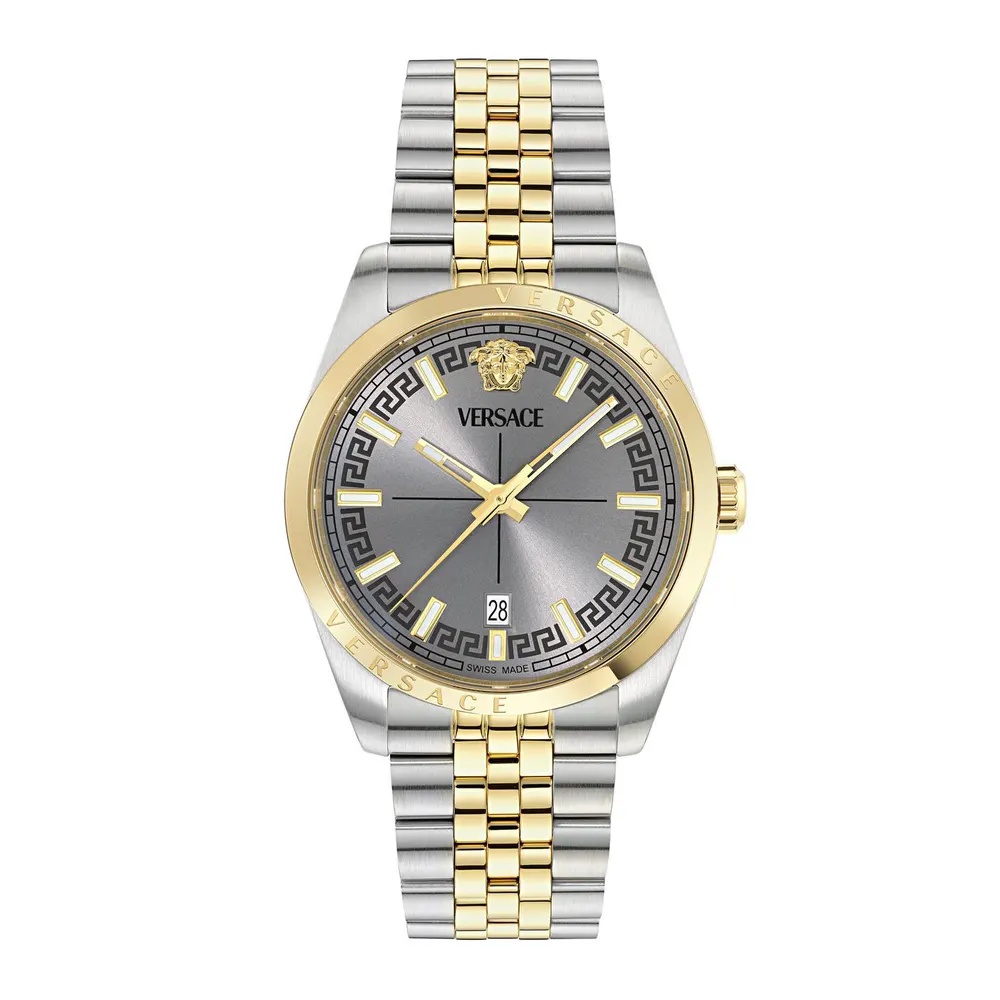 Versace Men's Millenyium Analogue Quartz Watch in Grey/Gold – Accessories