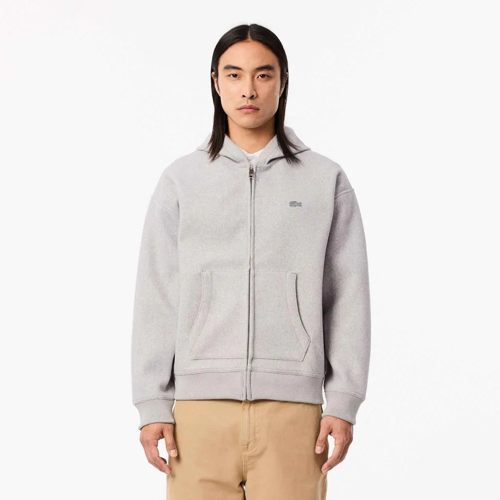 Lacoste Men's Loose Fit Zip Hoodie detail 3