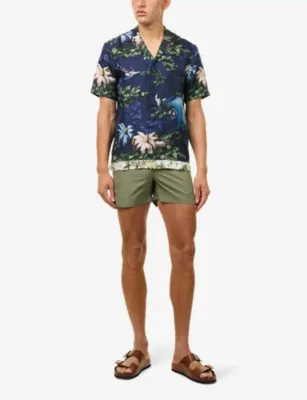 ORLEBAR BROWN Maitan Printed Short-Sleeve Silk Shirt detail 2