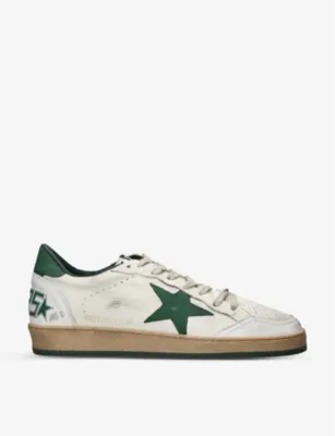 GOLDEN GOOSE Ball Star star-patch leather low-top trainers - EUR 41 / 7 UK MEN in GREEN OTH – Mens | Trainers | Lace up trainers