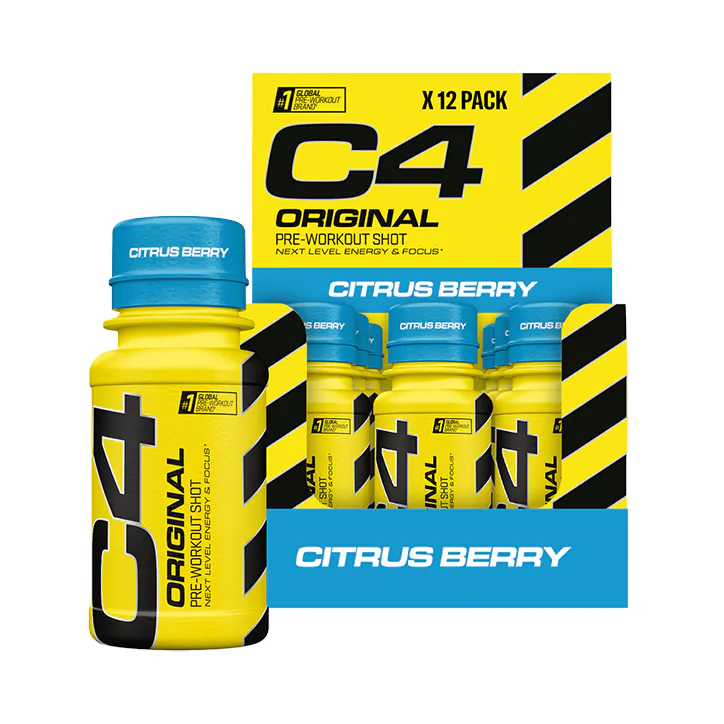 Cellucor C4 Pre-Workout Shots Citrus Berry 12 x 60ml