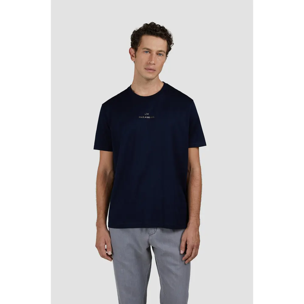 Paul And Shark Men's Print Logo T-Shirt in Blue Nights, additional product view 3