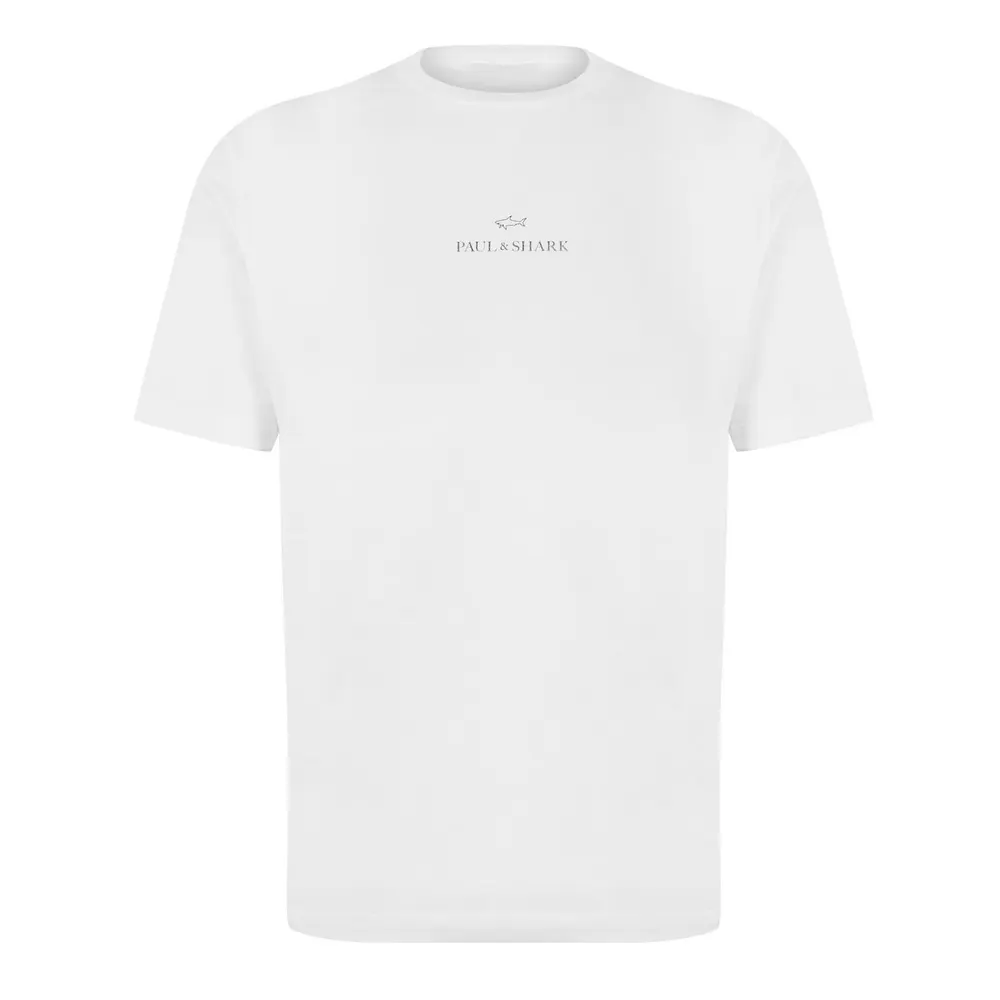 Paul And Shark Men's Print Logo T-Shirt in Bright White – Clothing
