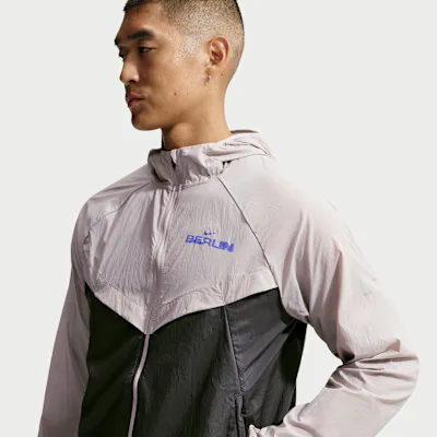 Nike Stride Men's Repel Running Jacket - College Grey/Anthracite