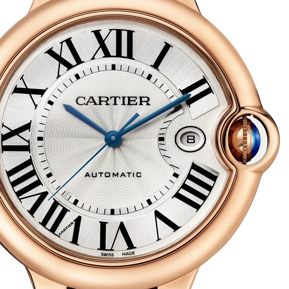 Cartier Ballon Bleu De Cartier Watch 42mm, Automatic Movement, Rose Gold, Leather detail 3