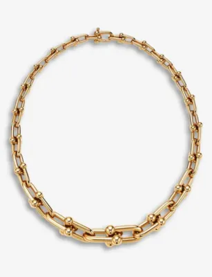 TIFFANY & CO Tiffany HardWear graduated link 18ct gold necklace detail 3